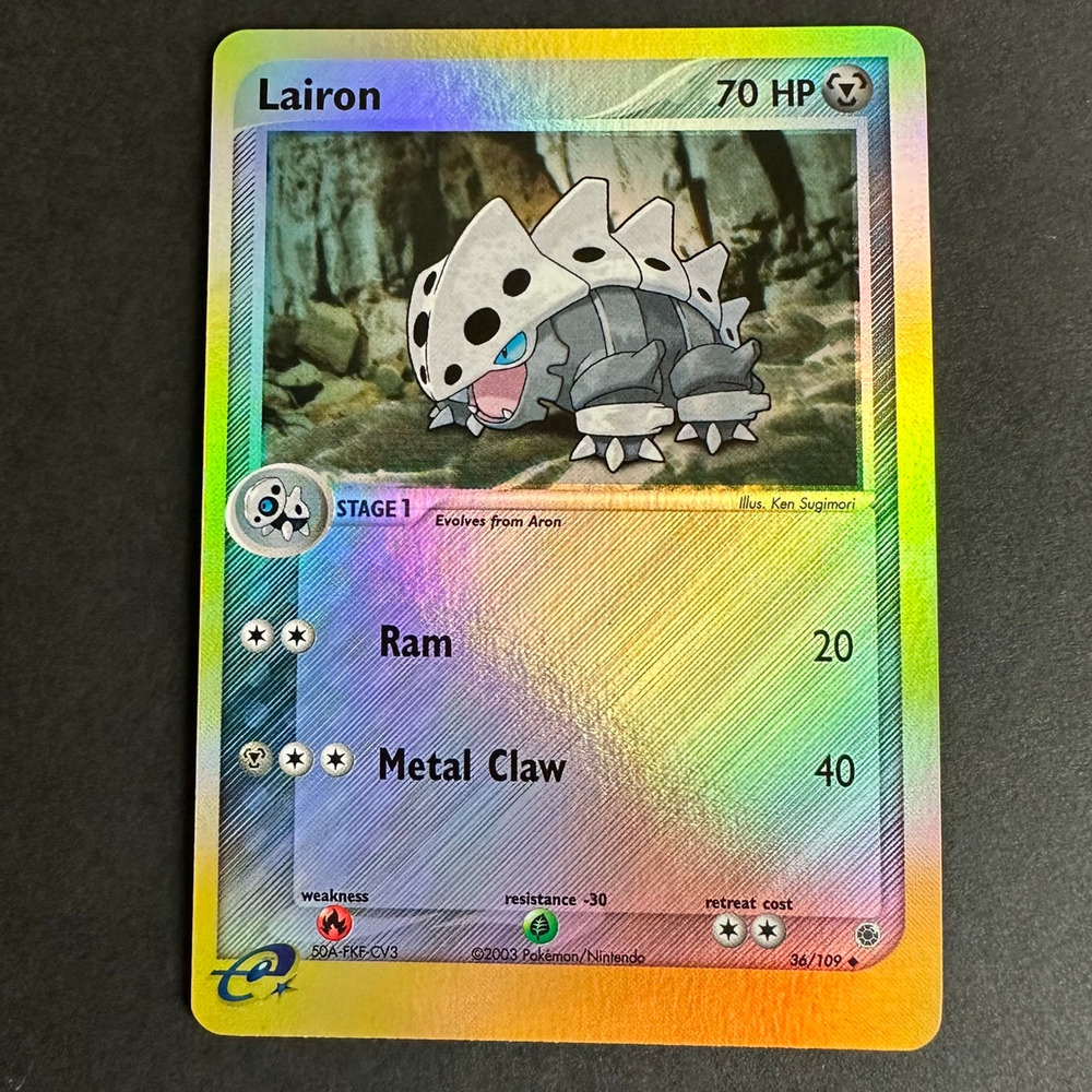 Pokemon TCG Lairon 36/109 EX Ruby and Sapphire Uncommon Reverse Holo NM